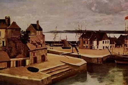 Jean-Baptiste Camille Corot Honfleur, maisons sur Le quais China oil painting art